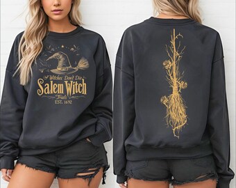 Salem Witch Sweatshirt and Hoodie, Halloween Party Sweater, Salem Witch Trials WPS123