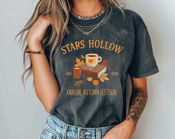 Stars Hollow Comfort Colors Shirt, Lukes Tee, Reading Fandom Gift, WPS093