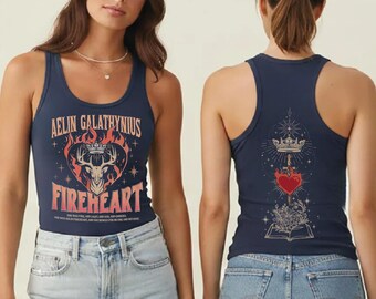 Fireheart Racerback and Vneck Shirt, Sarah J Maas Tshirt, Book Lover Gift WPS080