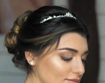 Sparkling diadem tiara bridal crown bridal crowns bridal crown wedding crown bride crown small