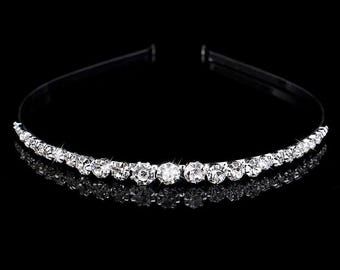 Diadema brillante con pedrería, accesorio glamuroso para el cabello, accesorio para el cabello de novia