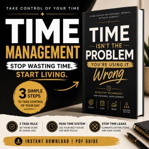Time Management & Focus System Ebook | Simple Productivity Guide | Personal Development PDF