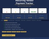 Recurring Vendor Payment Tracker Excel Template | Accounts Payable Spreadsheet | Due Date Tracker