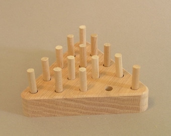 Wooden Pegboard Game.  Cracker Barrel Game. A wooden toy.  A natural wood toy.