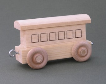 Unpainted Wooden Passenger Coach