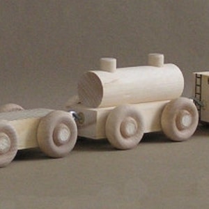 Wooden Toy Train. The No Paint Special. A handmade toy. A natural wood toy. image 4