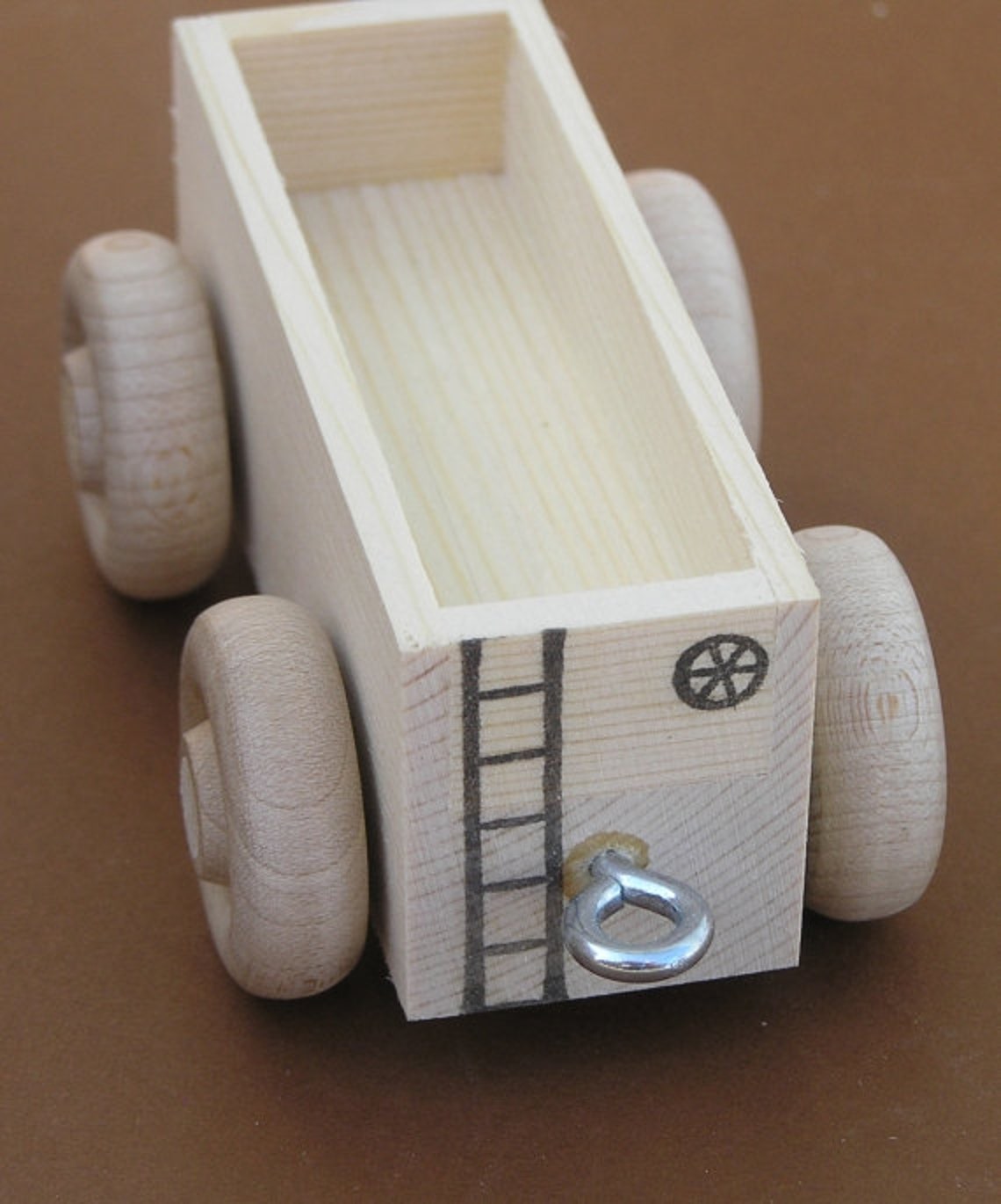 Wooden Toy Train Gondola Car Etsy