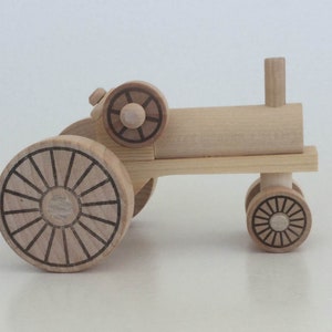Wooden Steam Tractor, Traction Engine. A Natural Wood Toy. - Etsy