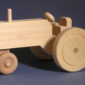Large Wooden Toy Tractor with FREE SHIPPING