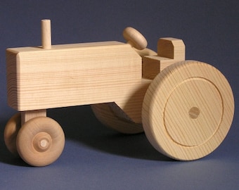 Large Wooden Toy Tractor with FREE SHIPPING