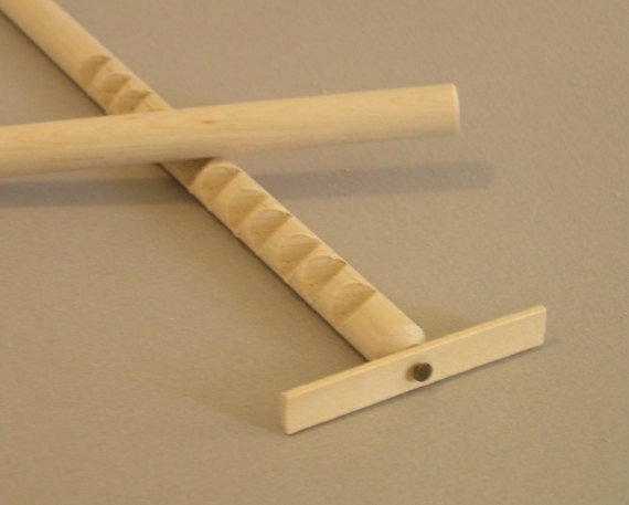 Hooey Stick, Gee Haw, Whimmy Diddle. Wooden Toy With NATURAL Wood Spinner.  A Natural Wood Toy. 