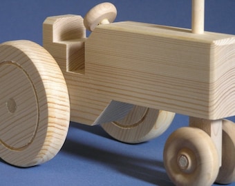 Large Wooden Toy Tractor with FREE SHIPPING