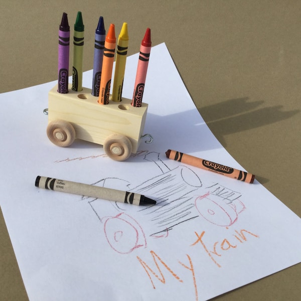 Wooden Crayon Holder Etsy