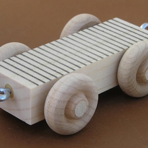 Wooden Toy Train Flat Car