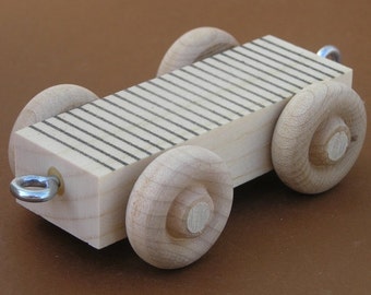 Wooden Toy Train Flat Car