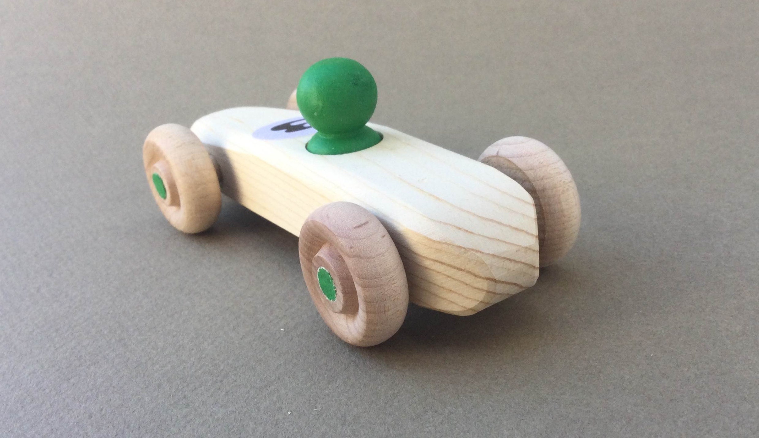 Green RAINBOW RACER, #3. Wooden Toy Race Car. - Etsy