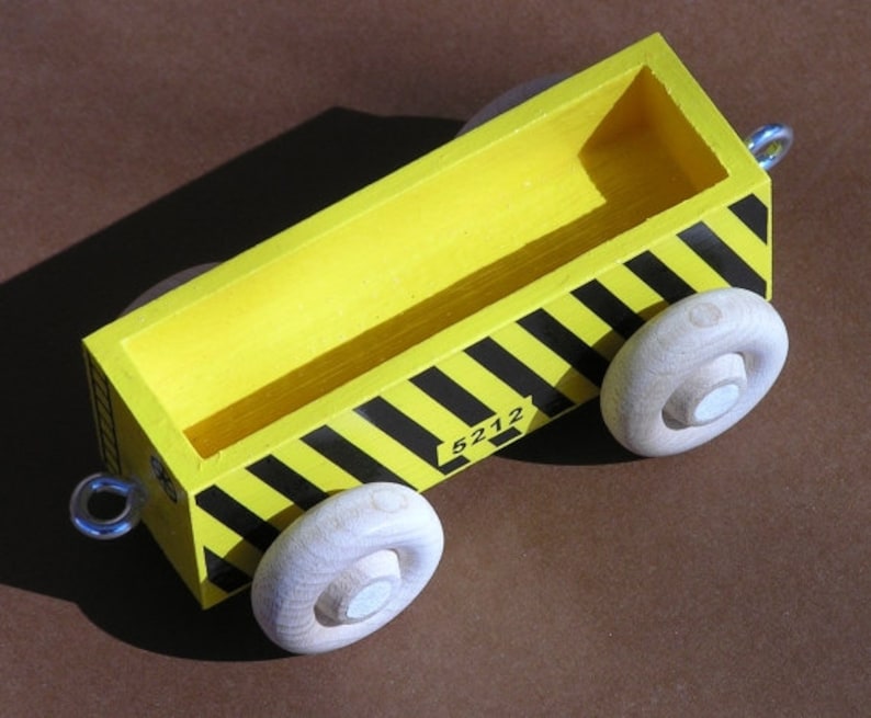 Wooden Toy Train Gondola Car Etsy
