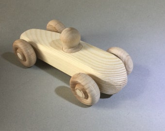 Unfinished Wooden Race Car