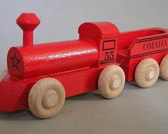 Red Toy Painted Locomotive Set