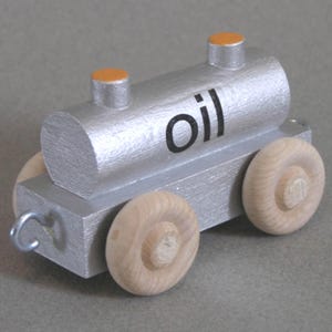 Wooden Toy Train Oil Tank Car