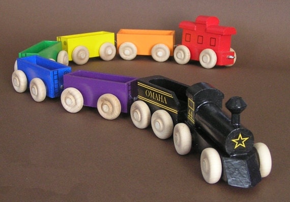 black wooden train