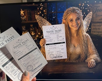 Tooth Fairy Receipt + Video Printable Certificate | First Tooth Lost | Realistic Tooth Fairy Letter | Kids Tooth Fairy Letter | Lost Tooth