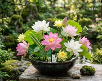 60 PCS Mixed Lotus Seeds – Aquatic Water Plants for Ponds & Bowls