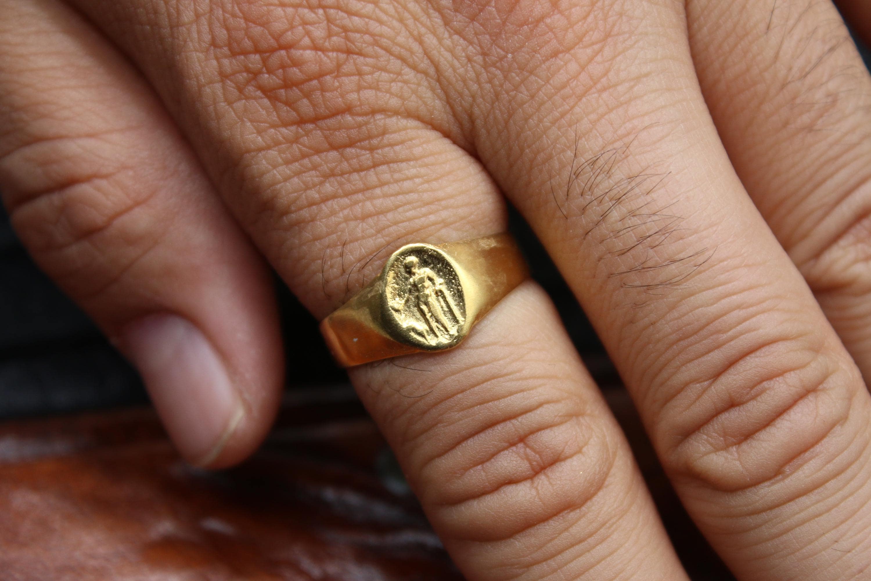 Coin Signet Ring - Etsy