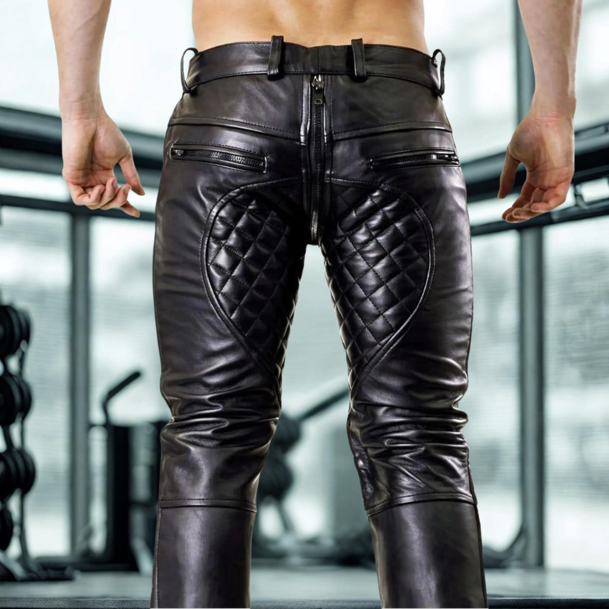 ジバンシイ　ジッパーデザインレザーパンツ 38 ブラック　羊革　美品古着　本革 Mens zipper back pants - Etsy 日本
