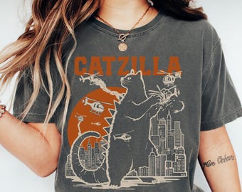 Camiseta con meme de gato, camiseta divertida de gato, camiseta retro con estampado de gato, camiseta para amantes de los gatos, camiseta divertida de animales, camiseta Comfort Colors estilo años 90 Y2K