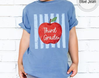 3rd Grade Comfort Colors Shirt, Third Grade Shirts, Apple Shirte, Thirdgrader Shirt, Back-To-School Tee, Third-Grade Tee
