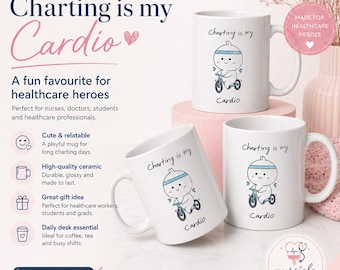 Charting is my Cardio Mug, Funny Healthcare Worker Gift