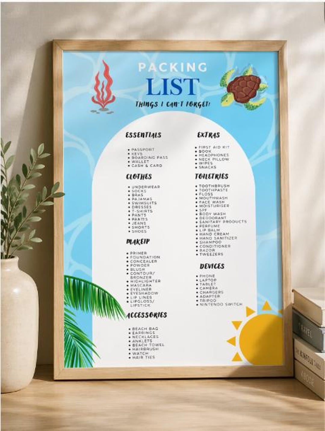 Packing List Printable Beach Vacation Packing Checklist Template Travel ...