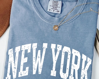 Chemise New York Comfort Colors®, T-shirt New Yorker, Cadeau pour une destination de voyage à New York, Chemise souvenir New York, Maillot de football Buffalo