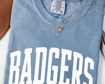 Comfort Colors® Badgers Mascot T-shirt, Badgers Team Mascot Shirt, Badgers Game Day Shirt, Vintage Badgers Football Shirt, Badgers Fan Gift