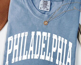 Chemise Philadelphia vintage Comfort Colors, cadeau vacances à Philadelphie, chemise Philadelphia State, chemise Philly Game Day, chemise universitaire rétro