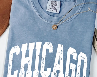 Maillot Chicago couleurs confort, maillot de football Chicago, souvenir de Chicago, t-shirt vacances Chicago, maillot Chicago Game Day, t-shirt mascotte Chicago