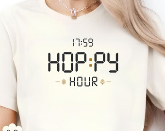 Chemise Hoppy Hour, T-shirt amateur de bière, T-shirt bière artisanale, Chemise Happy Hour amusante, Cadeau brasserie pour homme