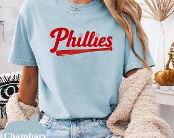 Chemise de baseball Comfort Colors®Philadelphia, t-shirt de baseball rétro Philly, chemise d'inspiration Philly, t-shirt graphique coeur de baseball