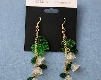 Lily of the Valley Earrings | Sterling Silver Hooks | Botanical Bridesmaid Gift | Garden Wedding Earrings | Cottagecore Floral Jewelry