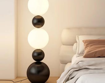 Lámpara de pie nórdica Tanghulu Lámpara de pie LED moderna Bauhaus Dormitorio Sala de estar Iluminación ambiental Única Retro Peculiar Alta Diseñador Artístico