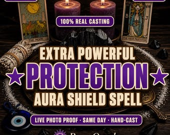 Energy Protection Aura Shield Spell | Same Day Hand-Cast, Evil Eye Banishing