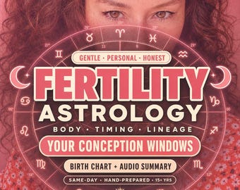 Fertility Astrology Reading | Conception Timing & Windows, Personalized Birth Chart, Same-Day PDF