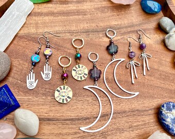 Earrings • Gemstone Jewelry • Purple • Metallic