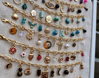 Charm Bracelets • Healing Collection • 18k Gold Plated • Gemstone