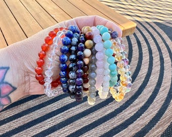Gemstone Bracelets • 8mm • Size Medium