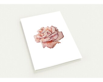 Pink Watercolor Rose Greeting Cards, Pack of 10,  Romantic Rose Stationery | Gift for Garden Lovers, Flower Enthusiasts, Moms, Teachers