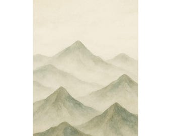 Watercolor Wall Art Poster, Modern Home Decor, Gallery Print, Vertical Art, Premium Matte Poster