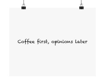Quote Design Landscape Poster, Sarcastic Witty Horizontal Print, Sketchy Typography Wall Art, Casual Lover Typography