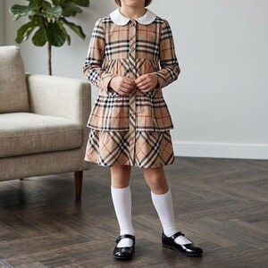 white christmas dresses Burberry Classic Plaid Cowl Neck Dress